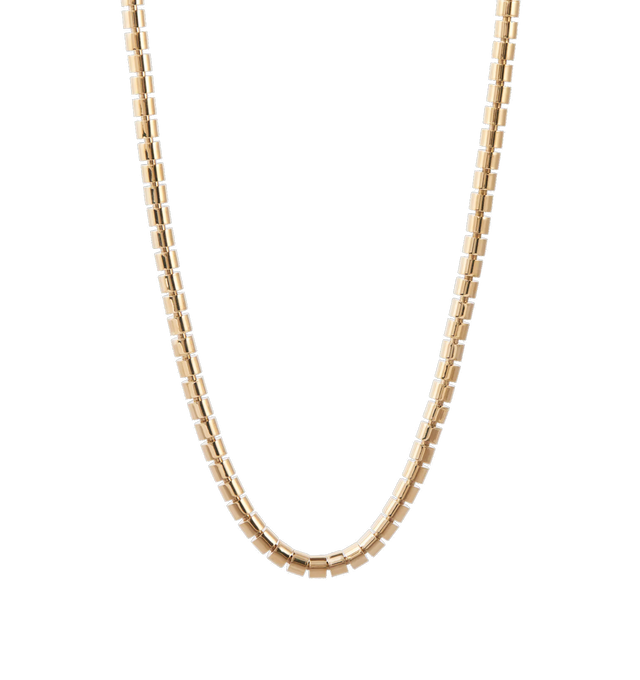 Image 1 of 2 - GOLD - SIDNEY GARBER Ophelia Short Necklace in a short length featuring a notched, linked gold necklace. 18k yellow gold. Length: 16 inches.