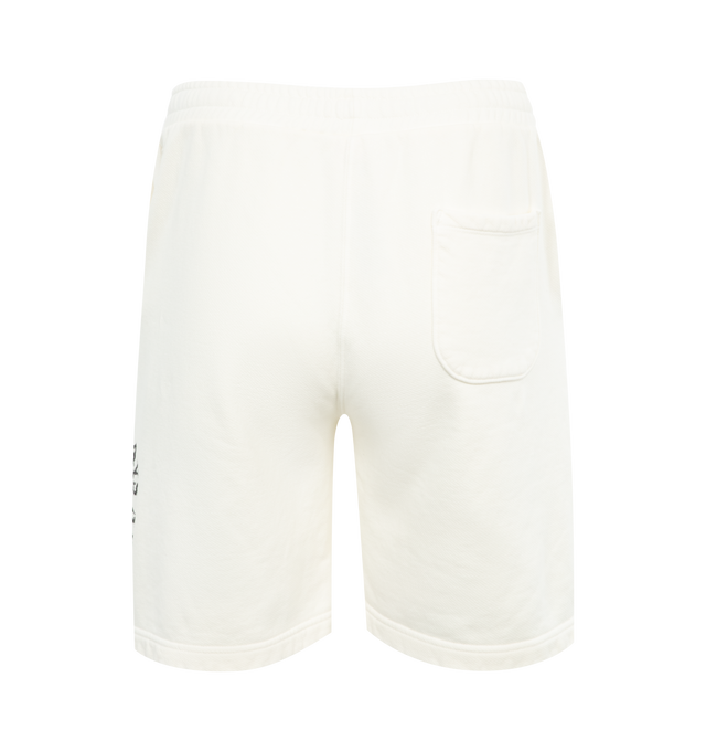Image 2 of 3 - WHITE - ONE OF THESE DAYS Valley Riders Sweatshort featuring elastic waist, front slant pockets and graphic print. 100% cotton. 