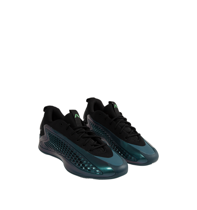 Image 2 of 5 - BLACK - ADIDAS Anthony Edwards 1 Low Shoes featuring regular fit, BOOST midsole, Lightstrike cushioning, rubber outsole and signature Anthony Edwards branding.