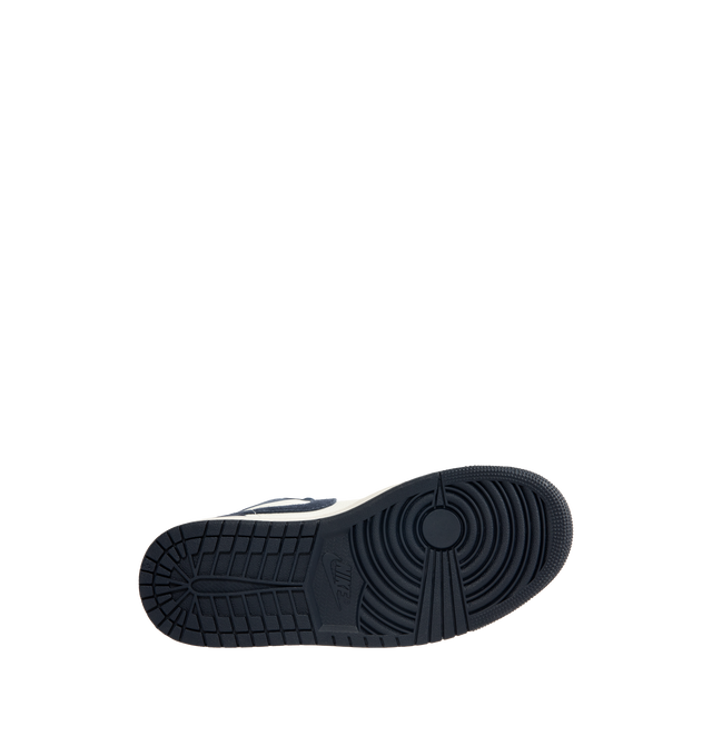 Image 4 of 5 - NAVY - JORDAN Air Jordan 1 Low SE Sneaker featuring leather in the upper, encapsulated Nike Air-Sole unit, rubber in the outsole, Wings logo on heel and Jumpman on the tongue.