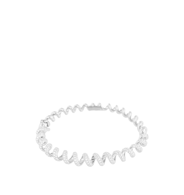 Image 1 of 1 - WHITE - BOOCHIER Diamond Slinkee Bangle featuring 18k recycled yellow gold and 2.8 carats white diamond. Hirshleifers offers a range of pieces from this collection in-store. For personal consultation and detailed information about jewelry, please contact our dedicated stylist team at personalshopping@hirshleifers.com.This item may be restricted for online purchase to international clients. For assistance purchasing this item please contact our dedicated stylist team at personalshopping@hirsh