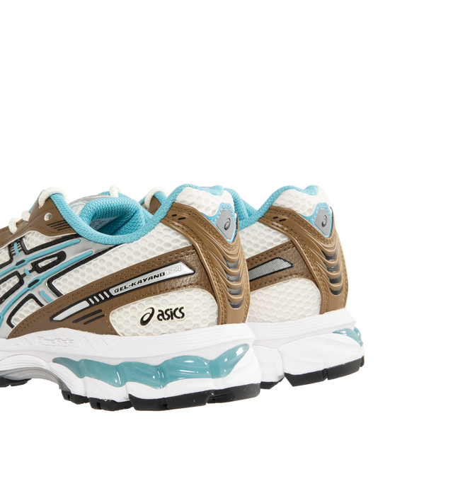 Image 3 of 5 - BROWN - ASICS Gel-Kayano 12.1 Sneaker featuring breathable mesh underlays, GEL-NIMBUS17 tooling system, FLUIDRIDE technology, rearfoot and forefoot GEL technology and dope dyed recycled sockliner mesh.