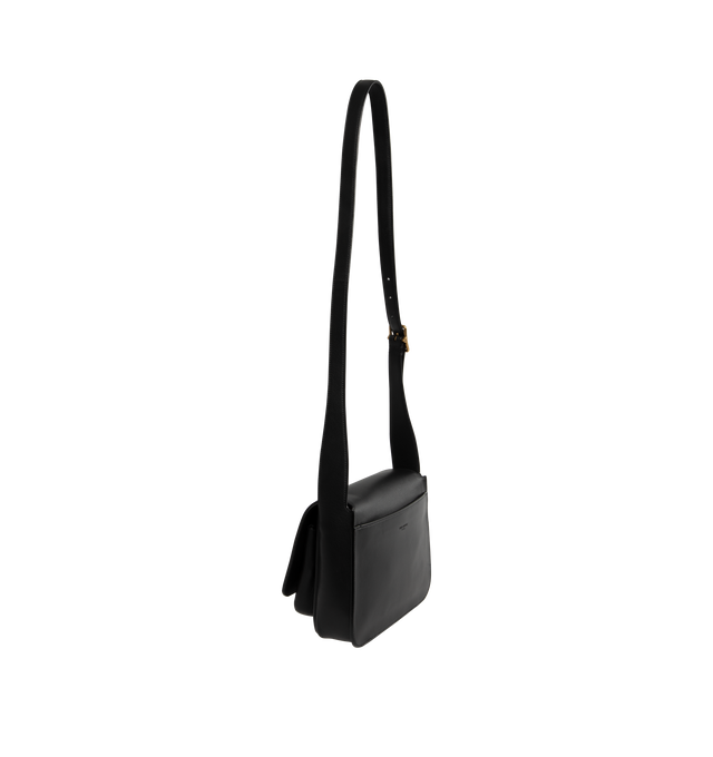 Image 2 of 3 - BLACK - Saint Laurent Niki satchel crafted from finely grained leather, fully lined in tonal leather. Featuring two compartments, an adjustable strap for bespoke carry options., bronze-toned hardware, magnetic closure, and one zip pocket. Measures 8.5 x 6.5 x 3.1 inches with 18.5 inch strap drop. Made in Italy.