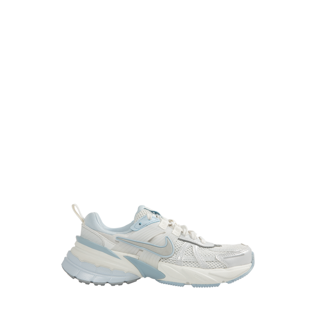 Image 1 of 5 - WHITE - NIKE V2K Run Sneaker featuring mesh upper, dual-density foam midsole, translucent plastic accents and rubber outsole.