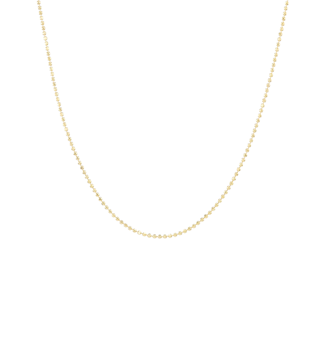 Image 1 of 1 - GOLD - SORELLINA Diamond Cut Ball Chain Necklace featuring 18K yellow gold ball chain fastens with an 18K yellow gold lobster clasp. 1.5mm chain width. Total length : 18".