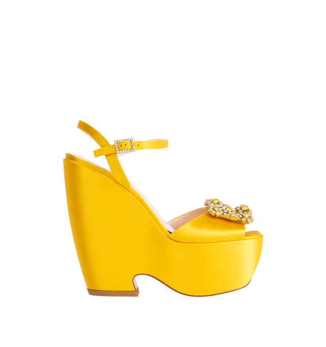 FLOWER STRASS WEDGE SANDAL