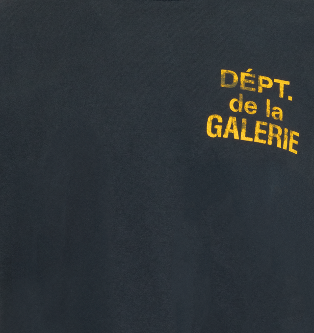 Image 3 of 4 - BLACK - GALLERY DEPT. French Tee featuring crew neck, short sleeves, chest pocket with logo and logo on back. 100% cotton. Made in USA.