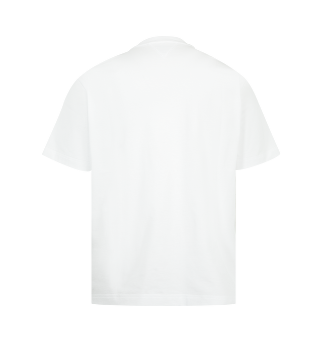 Image 2 of 2 - WHITE - BOTTEGA VENETA Cotton Jersey Printed T-Shirt featuring lightweight cotton jersey, abstract face print, short sleeves, crew neck and regular fit. 100% cotton. Made in Italy.