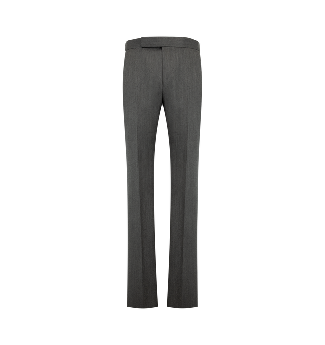 Image 1 of 3 - GREY - Tom Ford Men's Moulin Twill Flat Front Straight Pant is crafted from moulin twill and features a flat-front construction with a straight-leg silhouette. Expertly tailored for a clean, streamlined profile, these trousers reflect Tom Fords refined approach to modern suiting and elevated wardrobe essentials. Main Material: Moulin Twill.Show more lines
