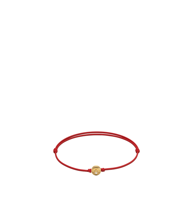 Image 1 of 2 - RED - SHAMBALLA Orb Bracelet featuring 18k yellow gold charm with diamond and finished with a sleek string. For personal consultation and detailed information about jewelry, please contact our dedicated stylist team at personalshopping@hirshleifers.com.