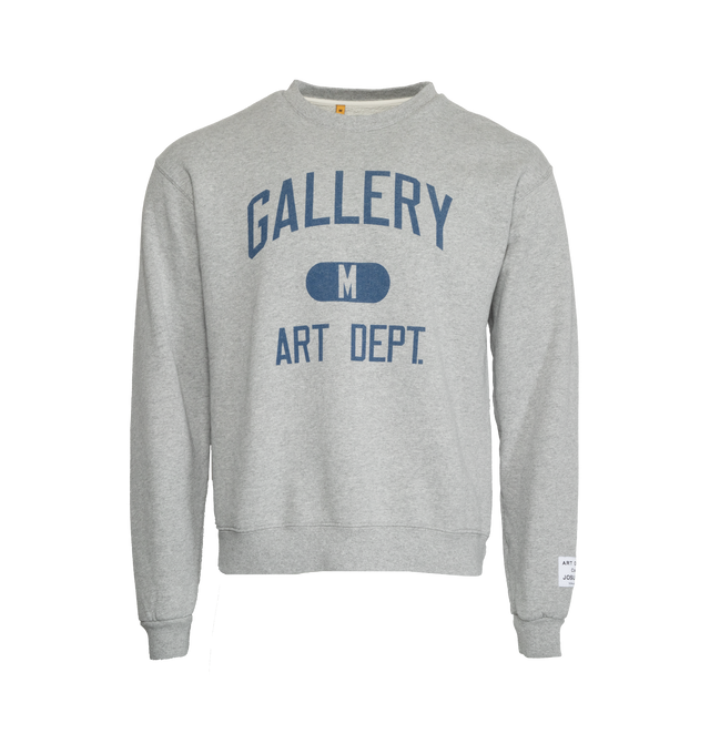 Image 1 of 2 - GREY - GALLERY DEPT. Art Dept Sweatshirt featuring crew neck, long sleeves and front logo. 100% cotton. 