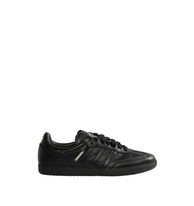 Image 1 of 5 - BLACK - Adidas Men's Samba OG Mercedes-Benz Shoes are crafted from premium leather and feature the iconic Samba silhouette with signature Mercedes-Benz branding and serrated 3-Stripes. Designed with a smooth leather lining for enhanced comfort and a durable rubber outsole for everyday traction, this collaborative style blends heritage sport design with automotive-inspired detailing. Main Material: Premium Leather. Lining: Leather. Outsole: Rubber.