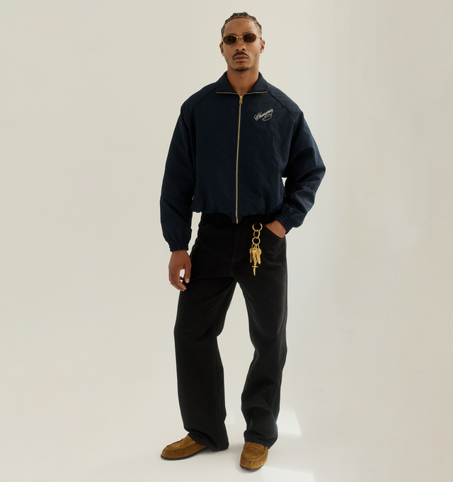 Image 2 of 4 - BLACK - WILLY CHAVARRIA Good Boy Jeans featuring button and zipper closure, side pockets, back welt pockets, belt loops and relaxed fit. 100% cotton.