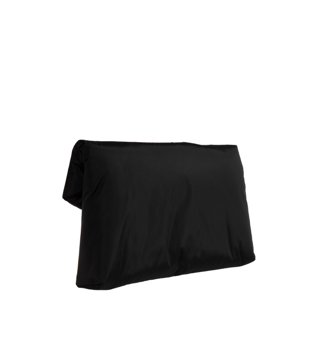Image 2 of 3 - BLACK - SAINT LAURENT Nylon Envelope Pouch featuring front flap, matte black hardware, magnetic snap closure, one flat pocket and canvas lining. 11.8" X 7.9" X 2".  90% polyamide, 10% brass. Made in Italy.  