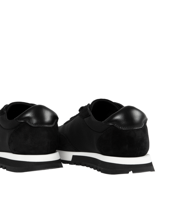Image 3 of 5 - BLACK - THE ROW Owen Runner in Suede and Nylon featuring technical soft nylon and suede trim with micro rubber tread. 55% leather, 45% nylon. Rubber sole. Made in Italy. 