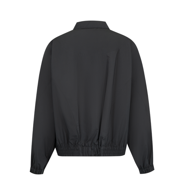 Image 2 of 3 - BLACK - GIVENCHY Mix Material Cut Outs Blouson featuring zip front closure, elastic waist and cuffs and collar. 65% cotton, 35% polyester. Made in Italy.