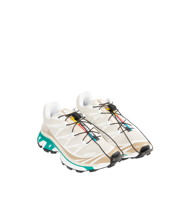 Image 2 of 5 - WHITE - SALOMON SHOES XT-6 Sneakers featuring one pull tightening with Quicklace closure, abrasion resistant mesh, breathable lining, synthetic textile upper and rubber sole.