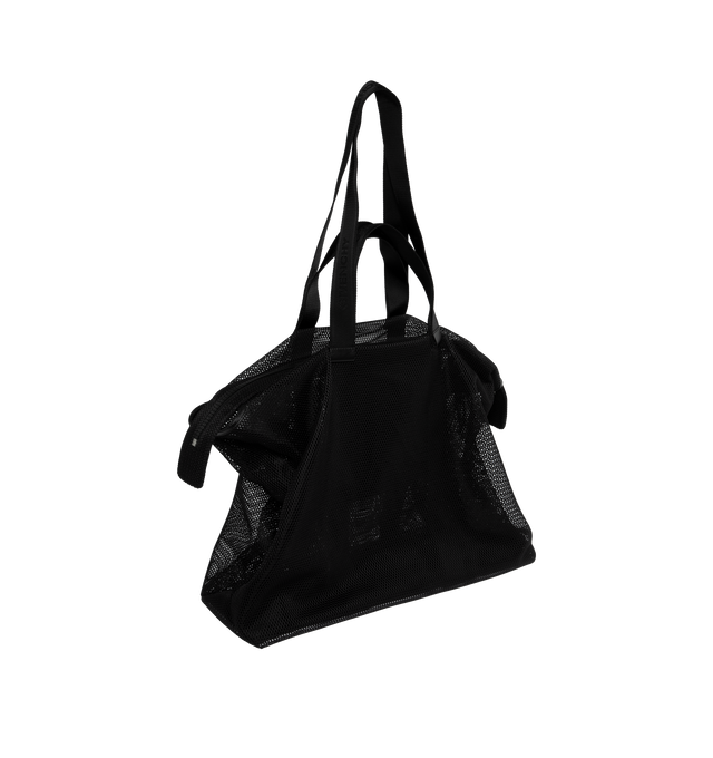 Image 2 of 3 - BLACK - GIVENCHY Large G-Shopper Tote Bag in Mesh featuring a zipper closure, G-Shopper line, two different lenghts of handles, GIVENCHY signature printed on the front and one main compartment and one inside flat pocket. 100% polyester. Secondary material: 100% calfskin leather. Lining: 100% polyamide. 19.7 in x 17.9 in x 6.7 in. Made in Italy. 