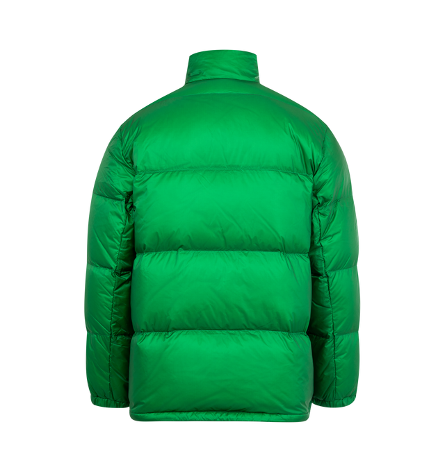 Image 2 of 3 - GREEN - ASPESI Noguchi Jacket featuring stand collar, zip front closure, side pockets with zipper and quilted puffer.