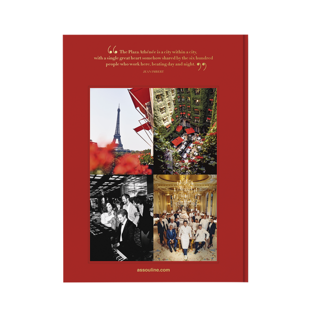 Image 3 of 5 - RED - Assouline Plaza Athne is a luxury coffee table book that celebrates the timeless elegance, exceptional hospitality, and rich heritage of the legendary Parisian palace hotel through captivating photography and engaging storytelling. Created in collaboration with chef Jean Imbert, this designer silk hardcover book features text by Marc Lambron, photography by Oliver Pilcher, and an intimate look inside one of Paris' most iconic destinations, from its celebrated cuisine and interiors to it