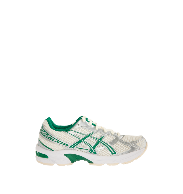 Image 1 of 5 - GREEN - ASICS Gel-1130 Sneaker featuring late 2000s runner aesthetic, synthetic leather overlays and mesh underlays, dyed sockliner, GEL technology cushioning, shock absorption and TRUSSTIC support system.