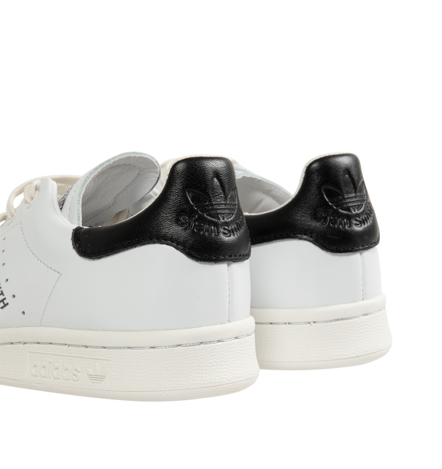 Image 3 of 5 - WHITE - ADIDAS Originals Stan Smith Lux Shoes with a clean and genderless look that nods to the OG, elevated with premium details. The court-inspired shoe is crafted entirely from buttery-soft leather with leather inner lining and an extra leather patch in the heel that provides heightened comfort and durability. Featuring foil branding on the tongue, lace closure, and 360-degree stitching around tooling. Unisex style in men's sizes.