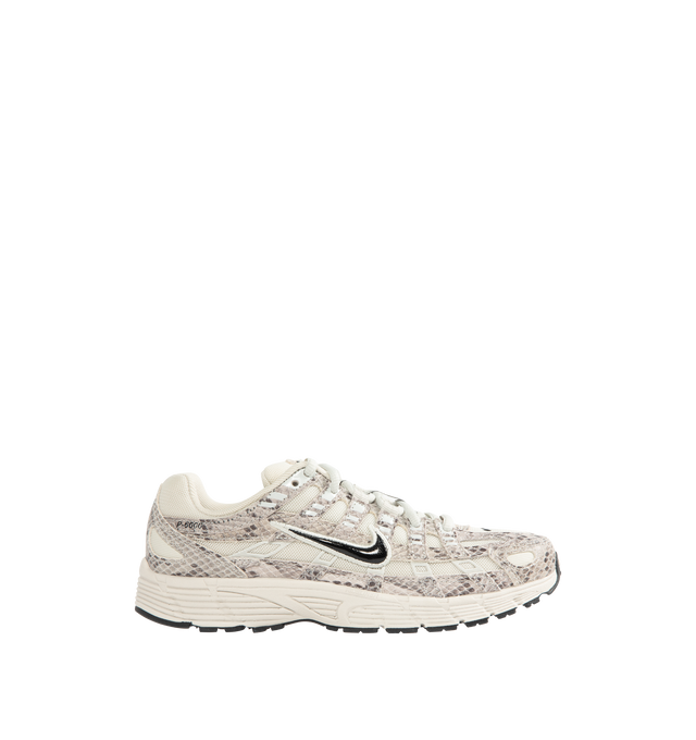 Image 1 of 5 - GREY - NIKE P-6000 SE Sneaker featuring textile upper with suede leather overlays, lace up closure, foam midsole and rubber outsole.