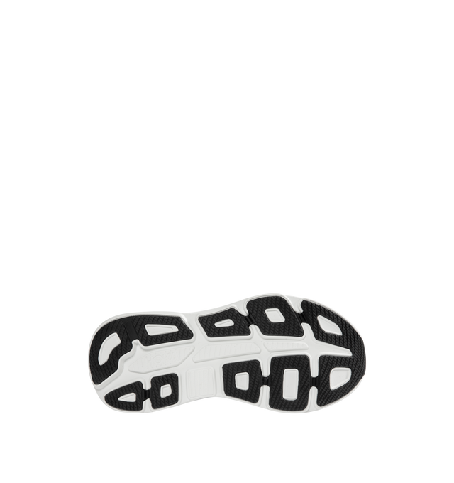 Image 4 of 5 - BLACK - HOKA M Bondi 9 Sneaker featuring engineered mesh upper with rubber sole, lace-up front, foamed EVA midsole and increased stack height for maximum cushioning, zonal breathability, reflective detailing and cushioned tongue and collar.