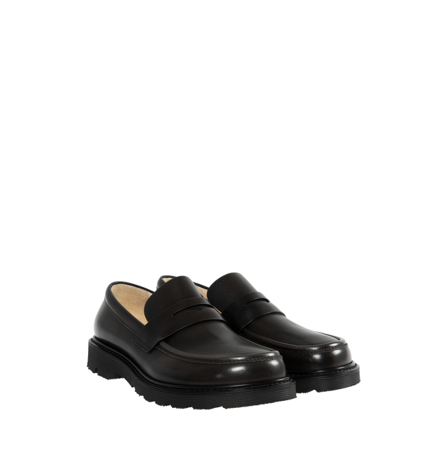 Image 2 of 4 - BLACK - LOEWE Blaze Loafer featuring rounded toe shape and a chunky rubber outsole. 30mm heel. Calfskin. Made in Italy. 