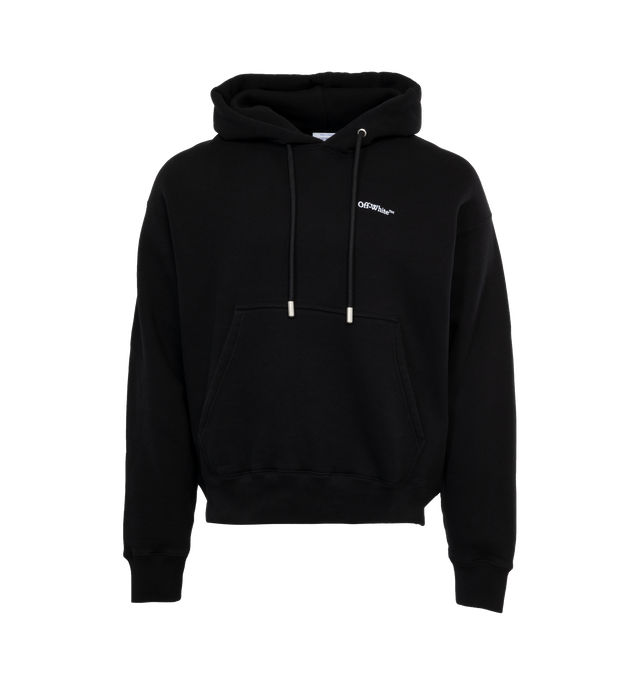 Image 1 of 4 - BLACK - OFF-WHITE TATTOO ARROW SKATE HOODIE is printed with the brand's logo and a constellation of stars that form the signature "Arrow" emblem. It's cut from soft cotton-jersey for a loose fit. 100% cotton 