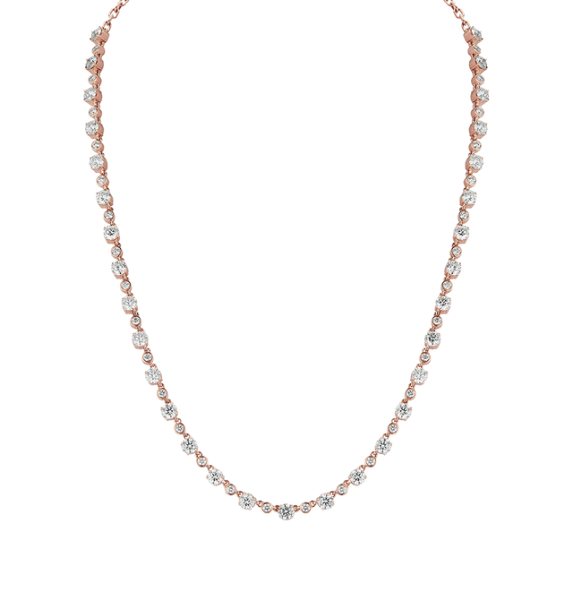Image 1 of 1 - PINK - JEMMA WYNNE Prive Luxe Alternating Diamond Choker featuring 18k Gold, Adjustable length- 15/17 inches and Diamonds: 5.3cts. Hirshleifers offers a range of pieces from this collection in-store. For personal consultation and detailed information about jewelry, please contact our dedicated stylist team at personalshopping@hirshleifers.com.This item may be restricted for online purchase to international clients. For assistance purchasing this item please contact our dedicated stylist team
