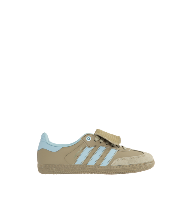 Image 1 of 5 - BROWN - ADIDAS HUMAN RACE SAMBA featuring regular fit, lace closure, leather upper, elongated tongue, textile lining and rubber outsole. 
