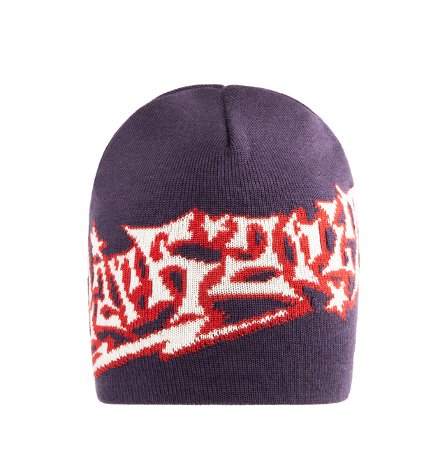 Image 1 of 3 - WHITE - CARHARTT WIP Supa Beanie featuring a jacquard motif on the side and knit from soft, stretch-cotton yarn. 48% cotton, 47% acrylic, 4% nylon, 1% elastane.