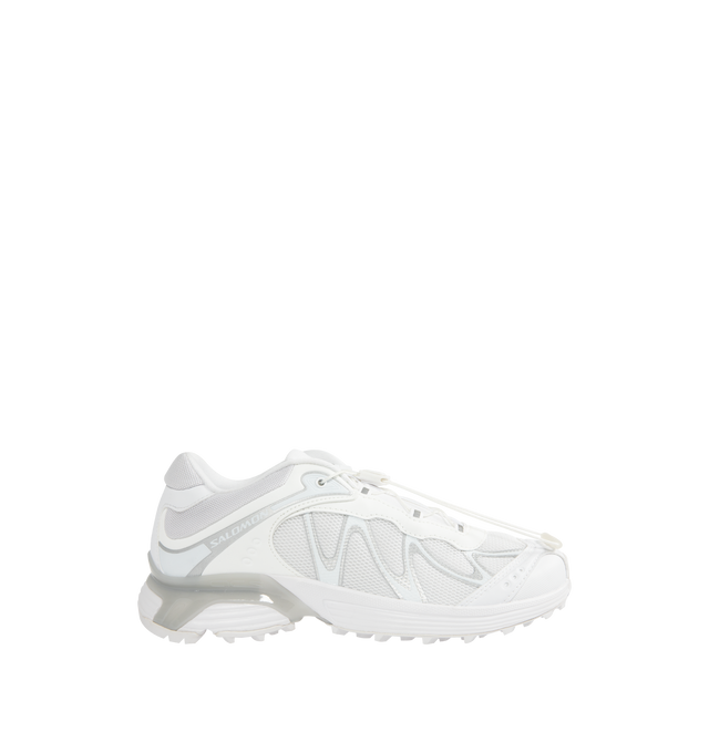 Image 1 of 5 - WHITE - SALOMON XT-Whisper Sneaker featuring chevron lugs, Mud Contagrip, anti-debris mesh, single layer mesh, feather construction, lace pocket, sensiFIT, Molded OrthoLite sockliner, quickLACE and GORE-TEX.