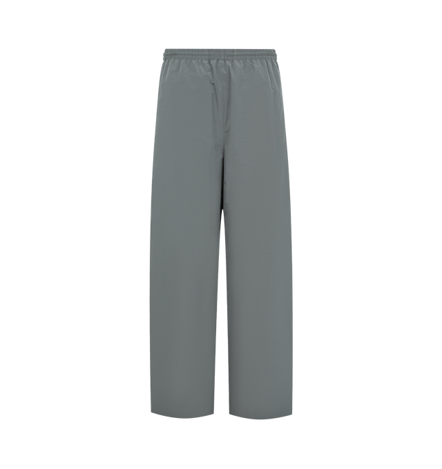 Image 1 of 3 - GREY - BALENCIAGA Tracksuit Pants featuring mid-waist, elasticated waistband, reflective piping, 2 slash pockets and logo on leg. Made in Italy.