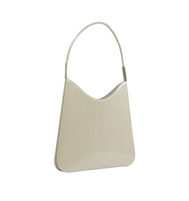 Image 2 of 3 - WHITE - SAINT LAURENT Sadie Hobo Bag in Patent Leather featuring shoulder strap, open top and one interior zip pocket. 12.2"H x 11.4"W x 0.8"D. 100% leather. Made in Italy. 