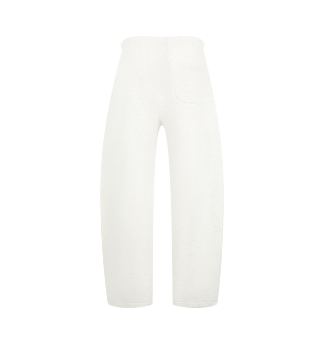 Image 2 of 3 - WHITE - Sacai Mens White Jersey Pants are crafted from a soft cotton jersey material. Featuring a barrel-leg silhouette, button detail, drawstring waistband, and side/back pockets. Main Material: Cotton. Made in Japan.