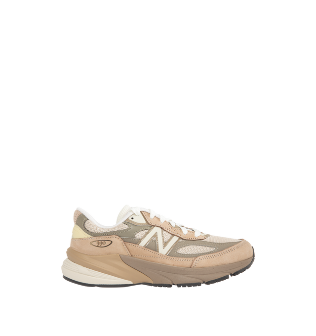 Image 1 of 5 - NEUTRAL - NEW BALANCE Made in USA 990V6 Sneaker featuring a mixture of mesh, leather and suede up top, FuelCell foam, ENCAP cushioning, branded details and rubber outsole.