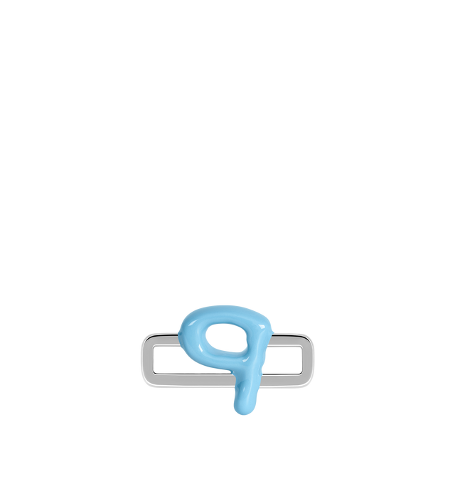 Image 5 of 8 - BLUE - Poubel by The Gstaad Guy "P" charm from the Alphabet Collection. All charms are made of .925 sterling silver, and are hand-painted using non-toxic lead-free enamel.Links sold separately. Hirshleifers offers a range of initial pieces from this collection in-store. For personal consultation and detailed information about jewelry, please contact our dedicated stylist team at personalshopping@hirshleifers.com