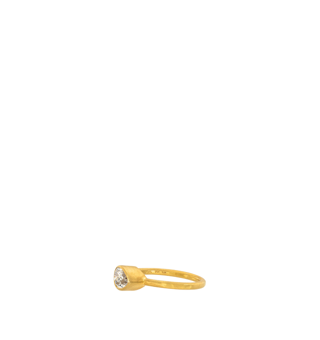 Image 2 of 3 - GOLD - Darius Jewels One-of-a-Kind East-West Light Brown Pear Diamond Gem Fairy Band featuring a 0.85 ct light brown pear diamond set in 18K Fairmined yellow gold. For personal consultation and detailed information about jewelry, please contact our dedicated stylist team at personalshopping@hirshleifers.com.This item may be restricted for online purchase to international clients. For assistance purchasing this item please contact our dedicated stylist team at personalshopping@hirshleifers.com