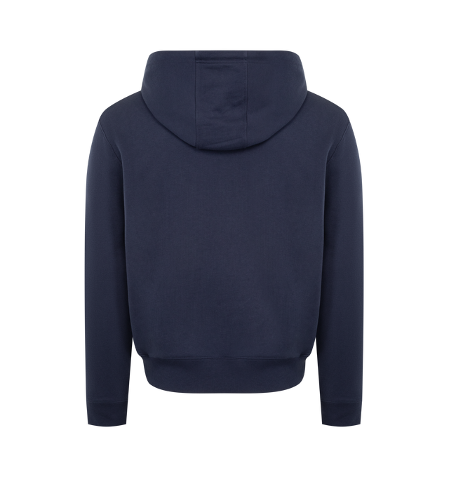 Image 2 of 2 - NAVY - LOEWE PAULA'S IBIZA Hoodie in cotton fleece featuring relaxed fit, regular length, hooded collar, ribbed cuffs and hem and embossed Anagram on the chest pocket. Cotton. Made in Portugal.