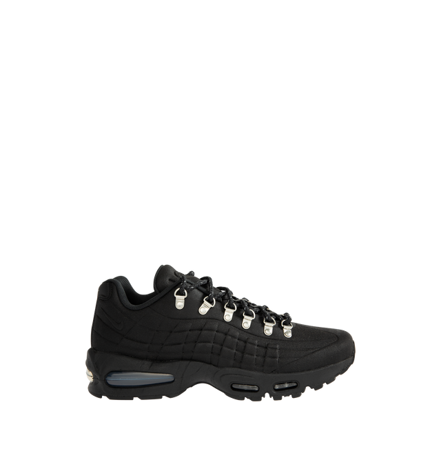 Image 1 of 5 - BLACK - NIKE Air Max 95 OG Sneaker featuring visible Max Air cushioning, flex grooves in the midsole and outsole and lace up closure.
