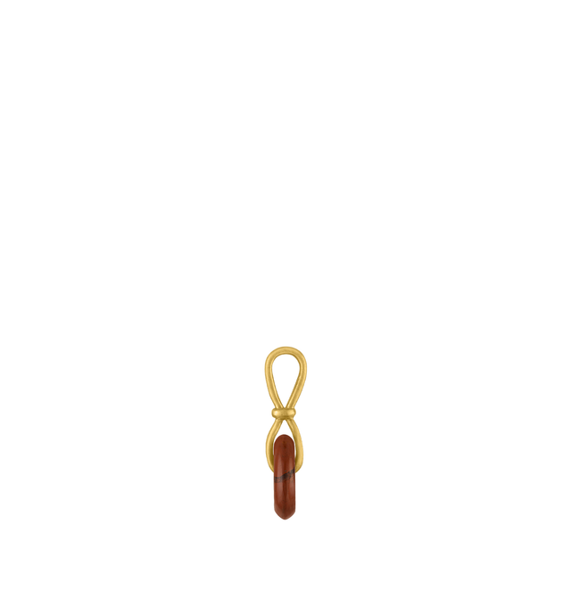 Image 4 of 4 - RED - Prounis Baby Red Jasper Discus Pendant is handcrafted from 22K yellow gold and features a jasper disc suspended on a vertical double-bail design inspired by the wheel. Handmade in New York. For personal consultation and detailed information about jewelry, please contact our dedicated stylist team at personalshopping@hirshleifers.com.This item may be restricted for online purchase to international clients. For assistance purchasing this item please contact our dedicated stylist team at p