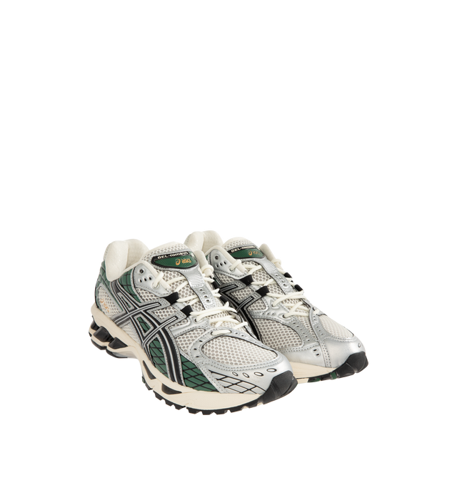 Image 2 of 5 - GREY - ASICS Gel-Nimbus 10.1 Sneaker featuring GEL-NIMBUS 10 upper, asymmetric mesh upper, synthetic leather overlays, synthetic leather quarter pane, rearfoot and forefoot GEL technology and dope-dyed recycle socklining mesh.