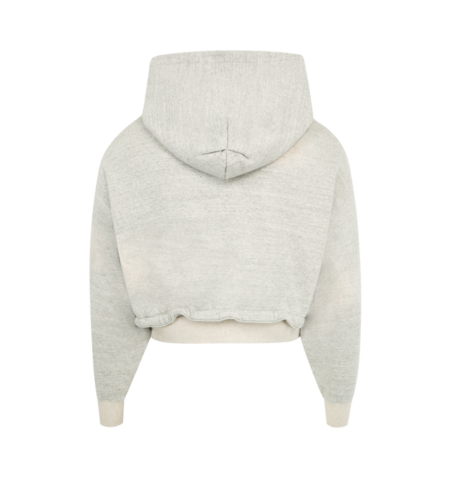 Image 2 of 2 - GREY - R13 Cinched-Hem Hoodie featuring contrast panels, drawstring fastening, pouch pocket, long sleeves and ribbed trims. 100% cotton.