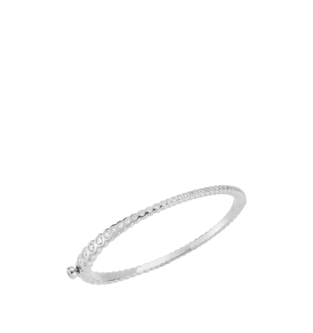 Image 2 of 2 - SILVER - RENNA Diamond Bubble Cuff featuring diamonds that taper from thick to thin on classic diamond cuff with diamond clasp fitted with safety. Approximately 2.50 tcw diamond. 18k white gold. 16mm. Hirshleifers offers a range of initial pieces from this collection in-store. For personal consultation and detailed information about jewelry, please contact our dedicated stylist team at personalshopping@hirshleifers.com. This item may be restricted for online purchase to international clients.