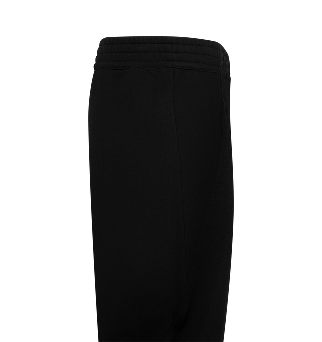 Image 3 of 3 - BLACK - THE ROW Kaol Pant featuring relaxed pull-on pant in cotton and cashmere French terry with tapered hem, side seam pockets and topstitched elastic waistband. 84% cotton, 16% cashmere. Made in Italy.
