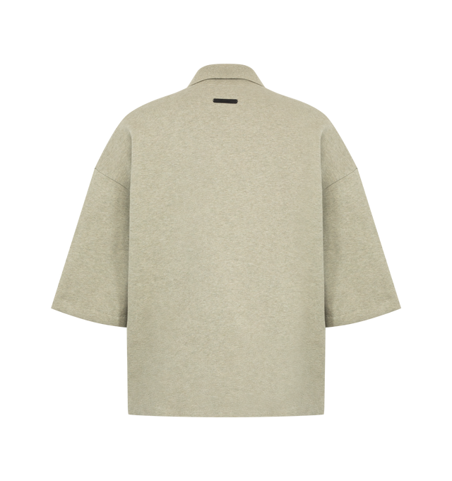 Image 2 of 2 - MULTI - The Men's Panelled Crop Polo is made from 380gsm core fleece and cut in a cropped, relaxed silhouette. The paneled construction is accented with a puff-printed Essentials branding on the front. Details include a rib-knit polo collar, and Essentials signature label at the back collar for a polished finish.