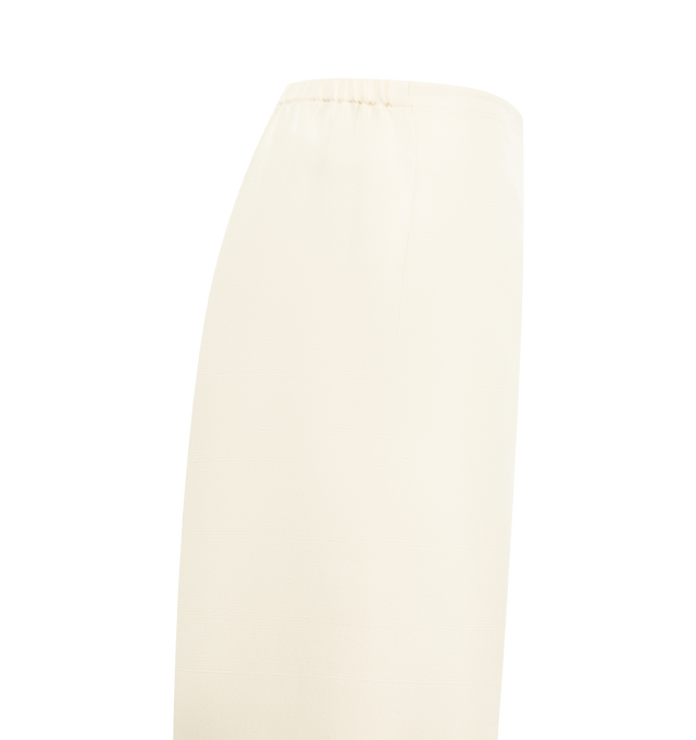 Image 3 of 3 - WHITE - THE ROW Beta Pant featuring low-rise pajama pant in richly textured silk shantung with straight leg, pressed front and back creases and elastic waist. 100% silk. Made in Italy.