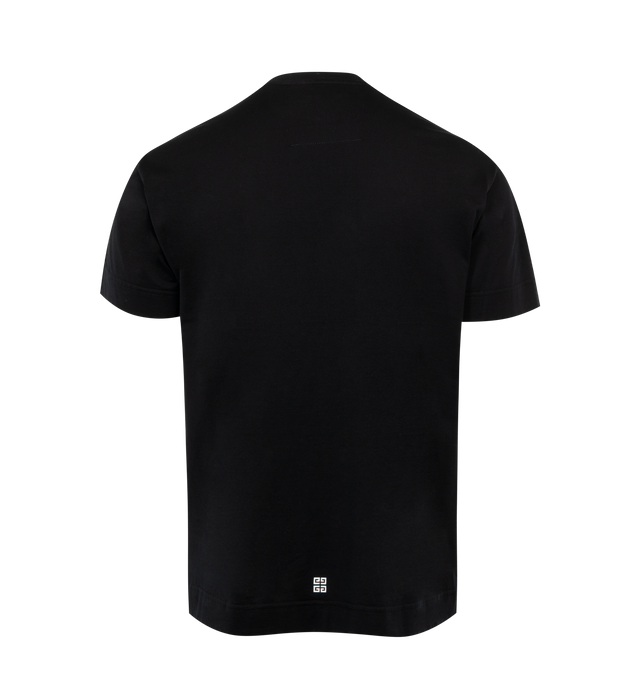 Image 2 of 3 - BLACK - GIVENCHY STANDARD SHORT SLEEVE Tee featuring crew neck, short-sleeved, graphic print, small 4G emblem on the lower back and straight fit. 100% cotton. 